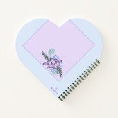 Carnet de notes Aqua Rose Heart (Dos)