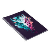 Carnet de notes aquarelle Dragon Pastel Néon (Côté Droit)