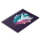 Carnet de notes aquarelle Dragon Pastel Néon (Côté gauche)
