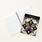 Carnet de notes Art déco papillon arc-en-ciel en s (Intérieur)