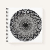 carnet de notes/art journal monochrome mandala (Devant)