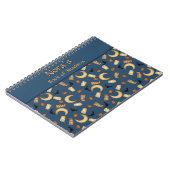 Carnet de notes bleu céleste Halloween sorcière Lu (Côté gauche)