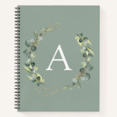 Carnet de notes botanique Monogram Eucalyptus Vert (Devant)