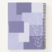 Carnet de notes botanique violet minimaliste (Dos)