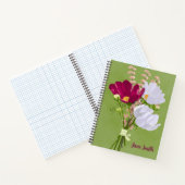 Carnet de notes Bouquet de Cosmos Rose et Blanc (Intérieur)