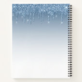carnet de notes calligraphie monogramme paillettes (Dos)