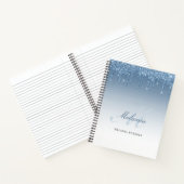 carnet de notes calligraphie monogramme paillettes (Intérieur)