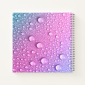 Carnet de notes carré rose et violet Raindrop (Dos)