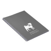 Carnet de notes Chien chiot Pug (Côté Droit)
