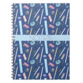 CARNET DE NOTES CLASSE DE MATHÉMATIQUES BLEU AQUA (Devant)