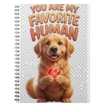 Carnet de notes Cœur de Golden Retriever