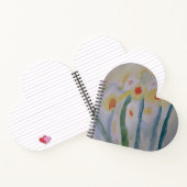 Carnet de notes Cœur de jonquilles abstraites (Intérieur)