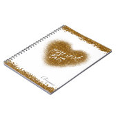 Carnet de notes cœur YOU GOT THIS Paillettes dorée (Côté gauche)