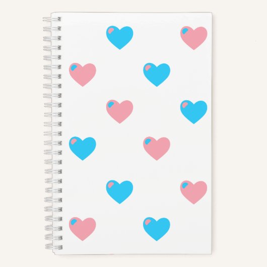 Carnet de notes Cœurs de fierté Trans (Recto)