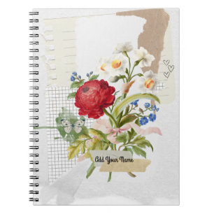 Carnet de notes Collage de fleurs vintage PERSONNA