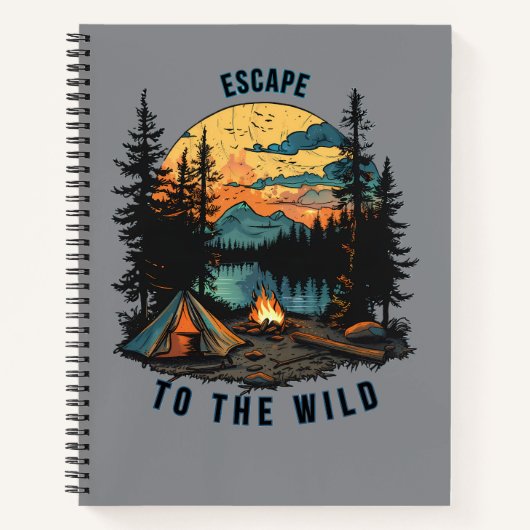 Carnet de notes coucher de soleil pour camping sau (Devant)