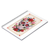 Carnet de notes Crâne Sucre de la Saint-Valentin (Côté gauche)