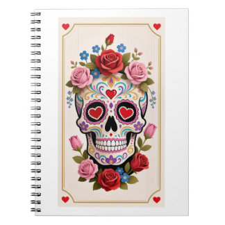 Carnet de notes Crâne Sucre de la Saint-Valentin