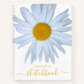 Carnet de notes Daisy Sketchbook White Yellow Scri (Devant)