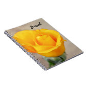 Carnet de notes d'art à fleurs de rose or jaune (Côté Droit)