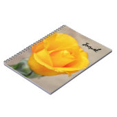 Carnet de notes d'art à fleurs de rose or jaune (Côté gauche)