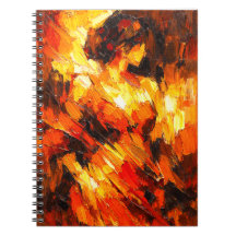 Carnet de notes d'art abstrait Flames of Passion 