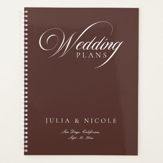 Carnet de notes de calligraphie marron ivoire clas (Devant)