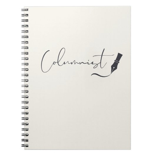 Carnet de notes de chroniqueur – Stylo à écrire mi (Devant)