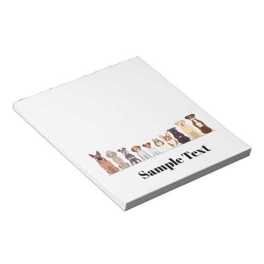 carnet de notes de conception pour chiens gros et  (Incliné)