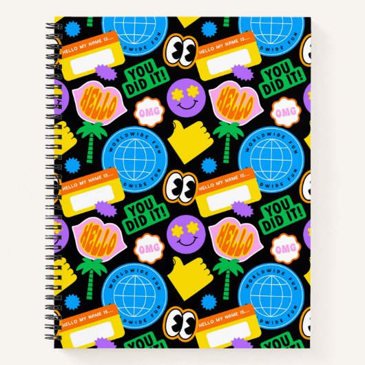 Carnet de notes de design rétro branché (Devant)