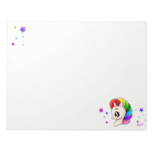 Carnet de notes de dessin Unicorne 11 pouces x 8,5
