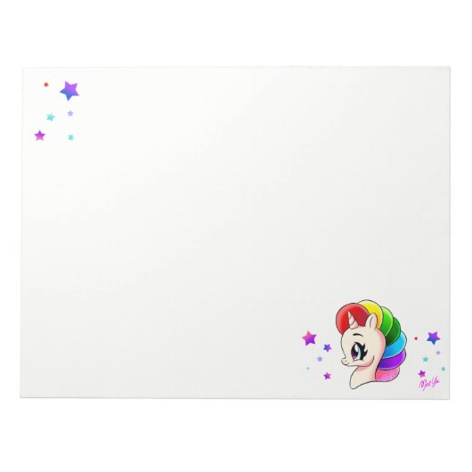 Carnet de notes de dessin Unicorne 11 pouces x 8,5 (Devant)