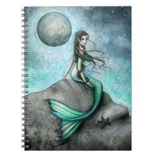 Carnet de notes de fantasy Sirène de Lune Sombre