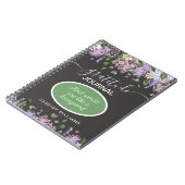 carnet de notes de gratitude aux fleurs de lavande (Côté gauche)
