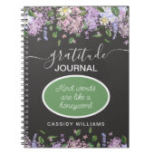 carnet de notes de gratitude aux fleurs de lavande (Devant)