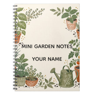 Carnet de notes de jardin miniature personnalisé