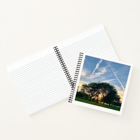 Carnet de notes de l'arbre du coucher de soleil du (Intérieur)