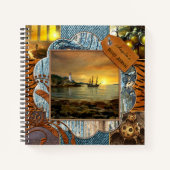 Carnet de notes de style scrapbook avec photos (Devant)