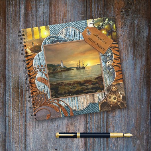 Carnet de notes de style scrapbook avec photos