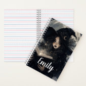 Carnet de notes Design de pleine lune de sorcière (À l'intérieur)