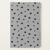 Carnet de notes doodle gris chat (Verso)