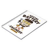 Carnet de notes drôle de l'ingénieur Batterie soci (Côté gauche)