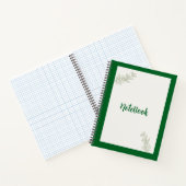 Carnet de notes élégant à feuilles vertes esthétiq (Intérieur)
