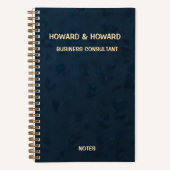 Carnet de notes élégant à monogramme pour entrepri (Recto)