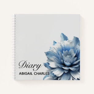 Carnet de notes élégant de fleurs de journal intim