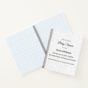 Carnet de notes élégant pour baby shower