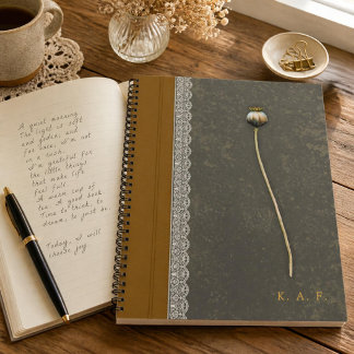 Carnet de notes en faux cuir vert olive atténué et