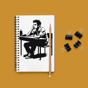 Carnet de notes en grunge avec texte personnalisé