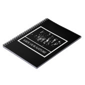 Carnet de notes en noir/blanc - Thème protection d (Côté gauche)