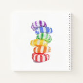 CARNET DE NOTES EN SPIRALE ARC-EN-CIEL 8,5x8,5 + T (Dos)